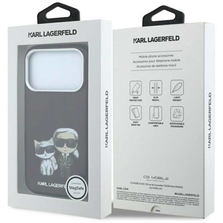 KARL LAGERFELD чехол для IPHONE 18 Pro /17 Pro совместимый с Magsafe (Bodies Sketch) бордовый
