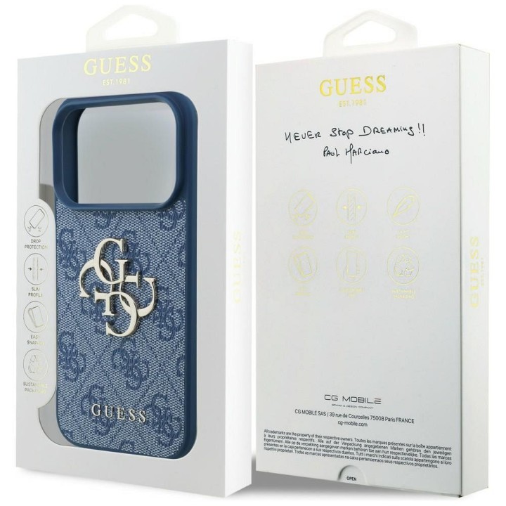 GUESS case for IPHONE 18 Pro/17 Pro (4G Big Logo) brown