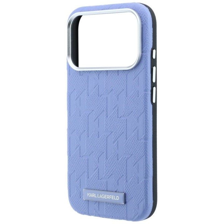 KARL LAGERFELD case for IPHONE 18 Pro Max/17 Pro max compatible with Magsafe (Mono Resin Logo) light blue