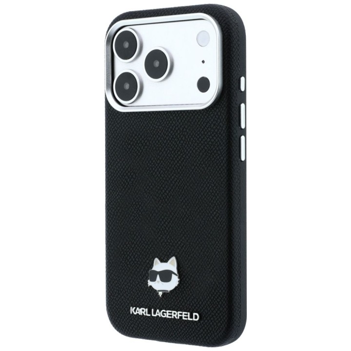 KARL LAGERFELD чохол для IPHONE 18 Pro Max/ 17 Pro Max сумісний із MagSafe (Grained Choupette Head Metal) чорний
