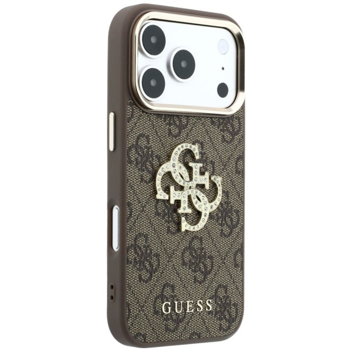 GUESS case for IPHONE 18 Pro Max/17 Pro Max (Big Strass Logo 4G) brown