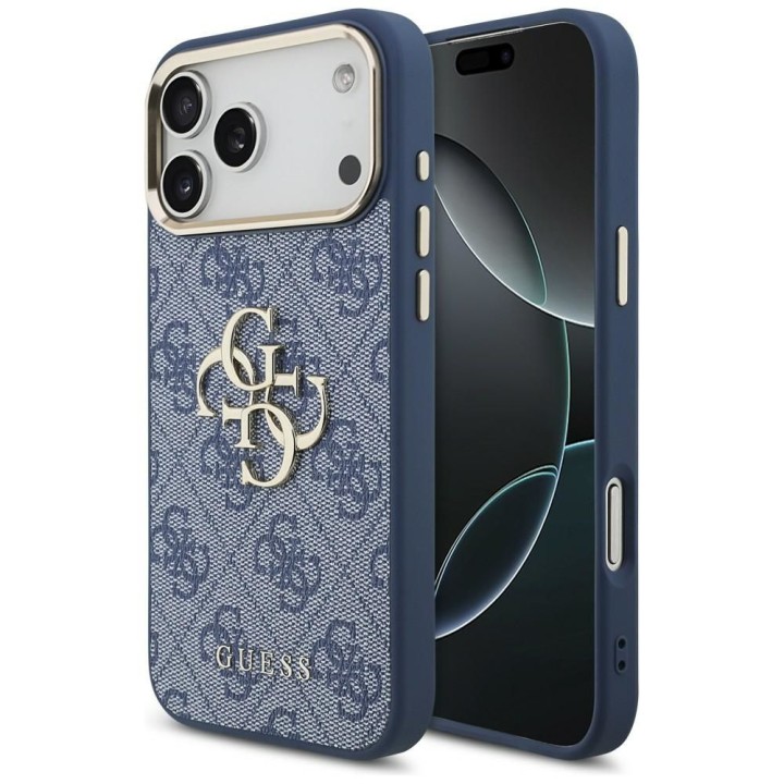 GUESS чехол для IPHONE 18 Pro Max/17 Pro Max (Big Classic Логотип 4G) синий