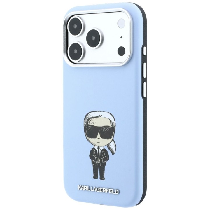 KARL LAGERFELD чохол для IPHONE 18 Pro/ 17 Pro сумісний із MagSafe (Smooth Ikonik Sketch) блакитний