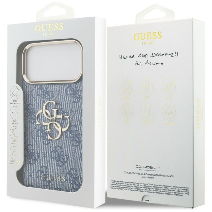 GUESS case for IPHONE 18 Pro Max/17 Pro Max (Big Classic Logo 4G) blue