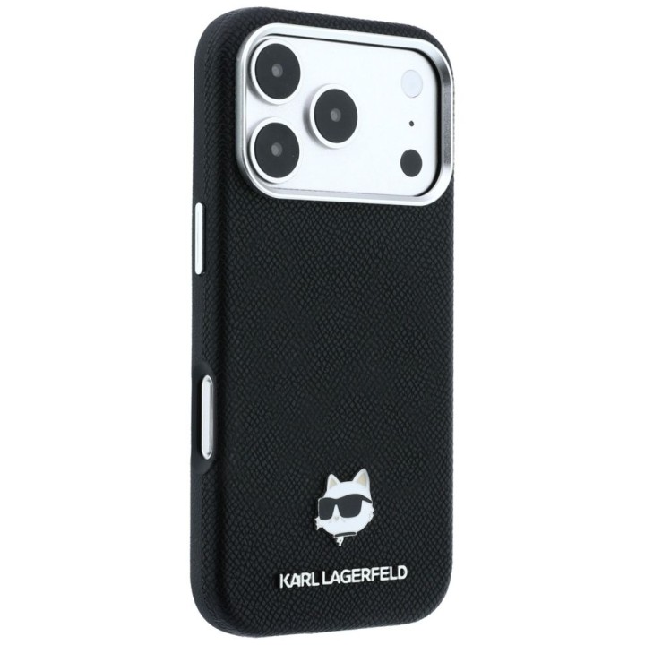 KARL LAGERFELD чохол для IPHONE 18 Pro Max/ 17 Pro Max сумісний із MagSafe (Grained Choupette Head Metal) чорний