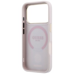 GUESS чохол для IPHONE 18 Pro Max/17 Pro Max сумісний з Magsafe (Stripe Round and Classic Logos 4G) рожевий