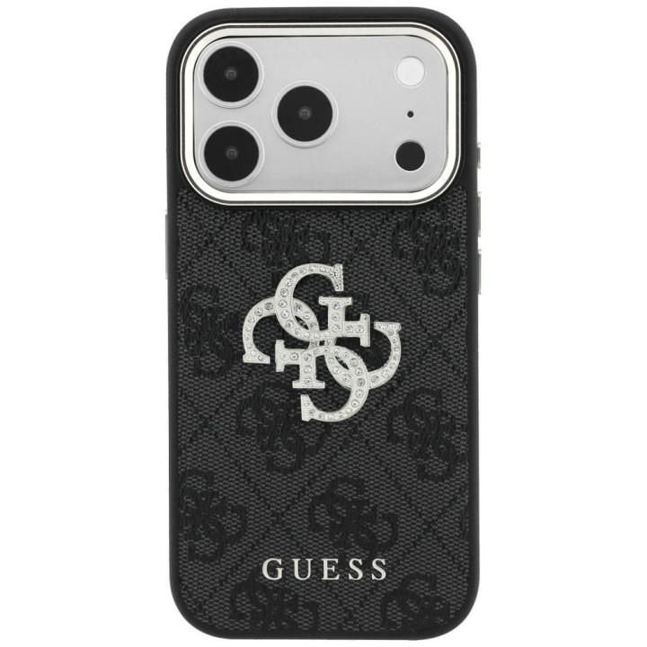 GUESS case for IPHONE 18 Pro /17 Pro (Big Strass Logo 4G) brown