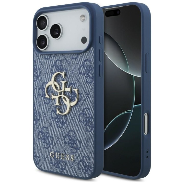 GUESS чехол для IPHONE 18 Pro Max/17 Pro Max (4G Big Логотип) синий
