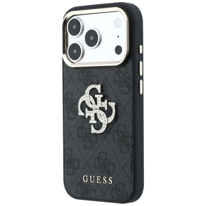 GUESS case for IPHONE 18 Pro /17 Pro (Big Strass Logo 4G) brown