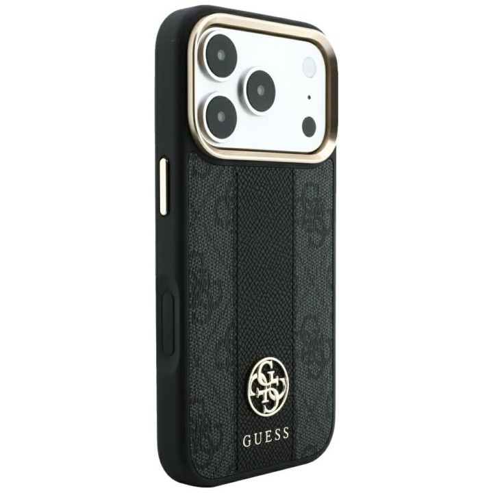 GUESS чохол для IPHONE 18 Pro/17 Pro сумісний із MagSafe (Stripe Round and Classic Logos 4G) чорний