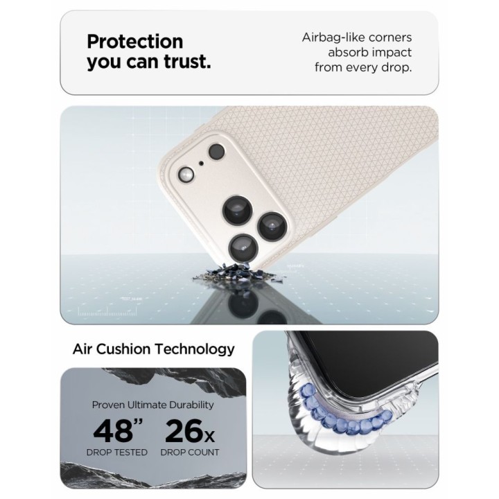 SPIGEN чохол LIQUID AIR для IPHONE 18 Pro / 17 Pro natural titanium