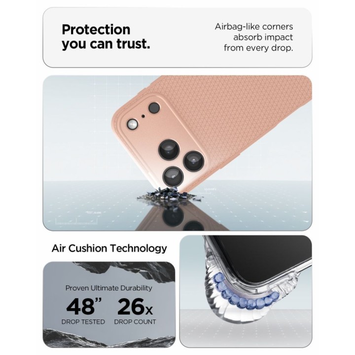 SPIGEN чехол LIQUID AIR для IPHONE 18 Pro Max / 17 Pro Max розовый титан