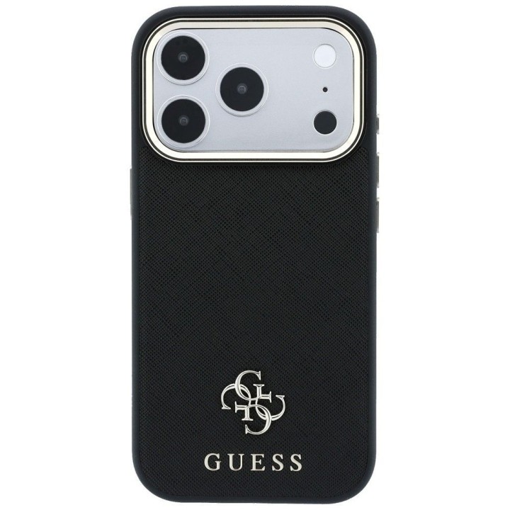 GUESS чохол для IPHONE 18 Pro Max/17 Pro Max сумісний з Magsafe (Saffiano Small 4G & Classic Логотип) чорний