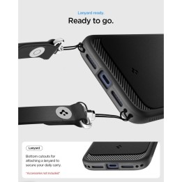 SPIGEN case RUGGED ARMOR compatible with Magsafe for IPHONE 18 Pro / 17 Pro matte black