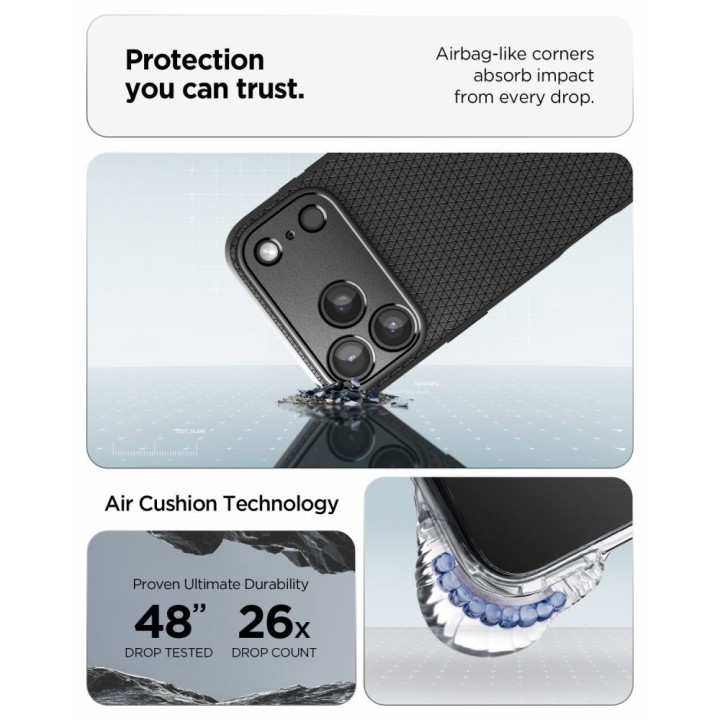 SPIGEN case LIQUID AIR for IPHONE 18 Pro Max / 17 Pro Max matte black