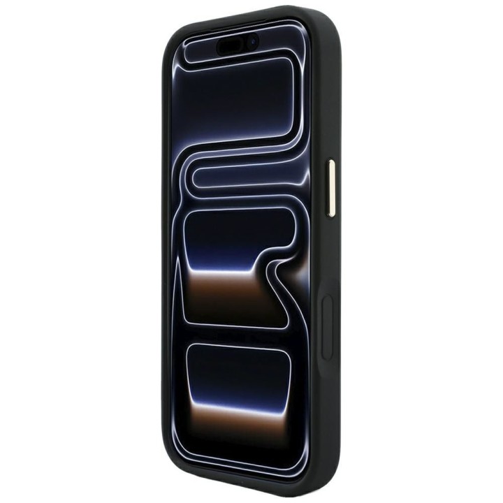 GUESS case for IPHONE 18 Pro Max/17 Pro Max compatible with MagSafe (Stripe Round and Classic Logos 4G) black