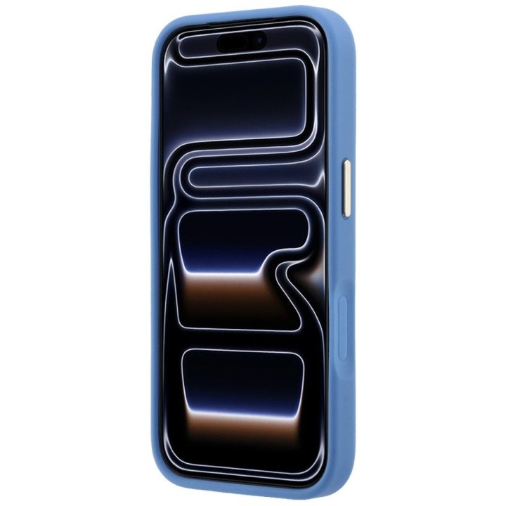 GUESS futerał do IPHONE 18 Pro/17 Pro kompatybilny z MagSafe (Stripe Round and Classic Logos 4G) niebieski