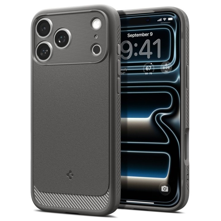 SPIGEN case RUGGED ARMOR compatible with Magsafe for IPHONE 18 Pro Max / 17 Pro Max grey