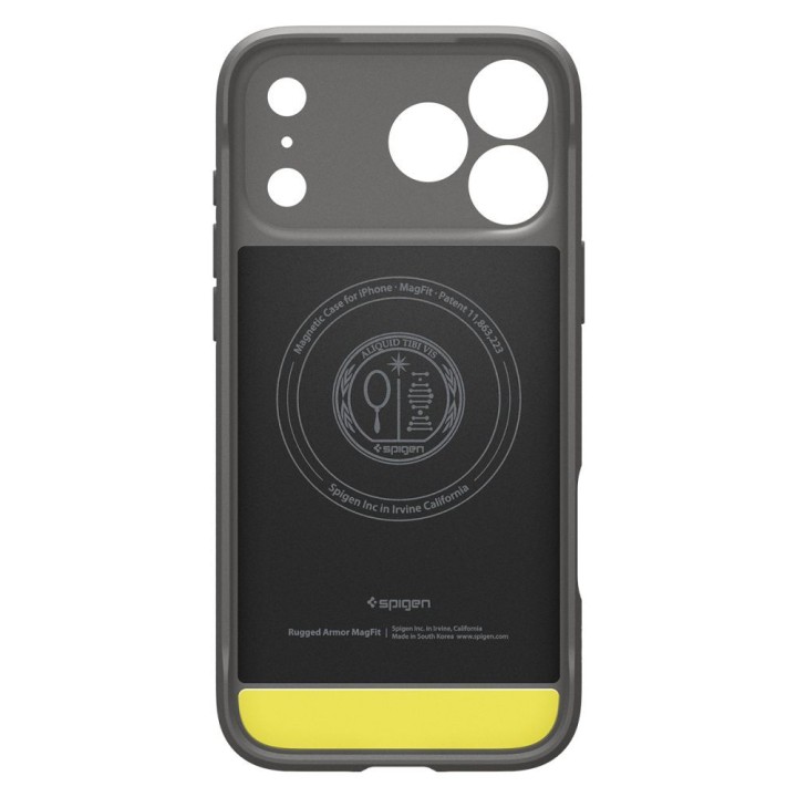 SPIGEN case RUGGED ARMOR compatible with Magsafe for IPHONE 18 Pro Max / 17 Pro Max grey