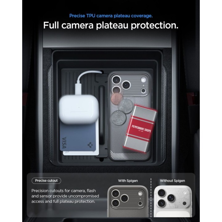 SPIGEN case RUGGED ARMOR compatible with Magsafe for IPHONE 18 Pro / 17 Pro grey
