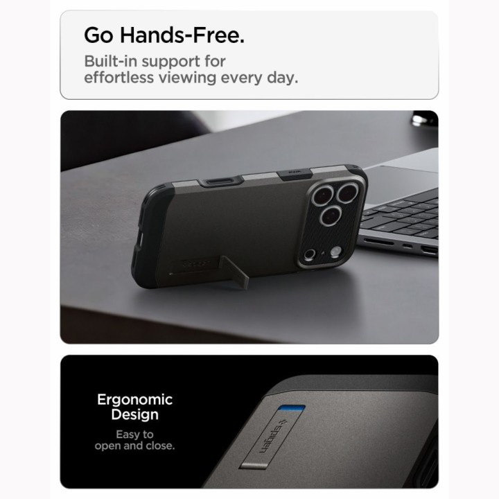 SPIGEN чехол TOUGH ARMOR T, совместимый с MagSafe, для IPHONE 18 Pro Max / 17 Pro Max gunmetal
