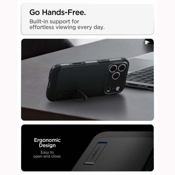 SPIGEN чохол TOUGH ARMOR T, сумісний із MagSafe, для IPHONE 18 Pro / 17 Pro чорний
