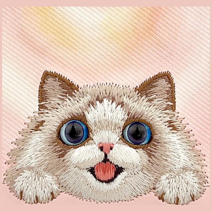 NIMMY futerał BIG EYED LYING RAGDOLL CAT kompatybilny z MagSafe do IPHONE 18 Pro/17 Pro różowy