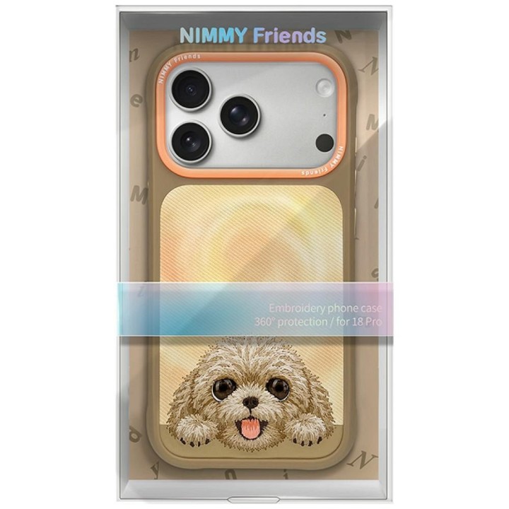 NIMMY чохол BIG EYED LYING TEDDY POODLE сумісний із MagSafe для IPHONE 18 Pro/17 Pro коричневий