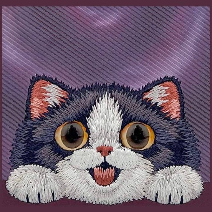 NIMMY чехол BIG EYED LYING CREAM CAT совместимый с MagSafe для IPHONE 18 Pro/17 Pro фиолетовый