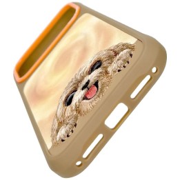 NIMMY case BIG EYED LYING TEDDY POODLE compatible with Magsafe for IPHONE 18 Pro Max/17 Pro Max brown