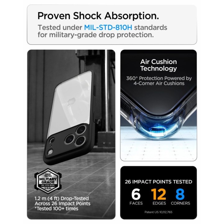SPIGEN case ULTRA HYBRID for IPHONE 18 Pro Max / 17 Pro Max matte black
