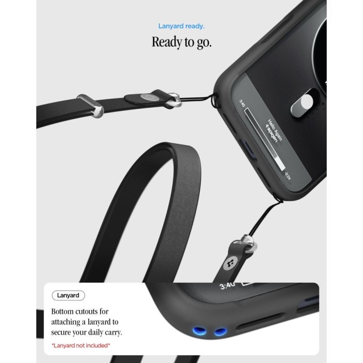SPIGEN чехол ULTRA HYBRID совместимый с Magsafe для IPHONE 18 Pro / 17 Pro classic black