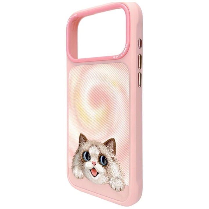 NIMMY чохол BIG EYED LYING RAGDOLL CAT сумісний із MagSafe для IPHONE 18 Pro Max/17 Pro Max рожевий