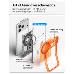 SPIGEN чохол ULTRA HYBRID сумісний з Magsafe для IPHONE 18 Pro / 17 Pro c-one tangerine