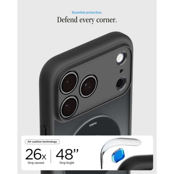 SPIGEN чехол ULTRA HYBRID совместимый с Magsafe для IPHONE 18 Pro / 17 Pro classic black
