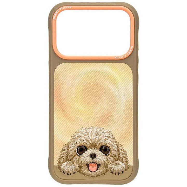 NIMMY чехол BIG EYED LYING TEDDY POODLE совместимый с MagSafe для IPHONE 18 Pro Max/17 Pro Max коричневый