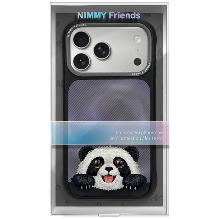 NIMMY case BIG EYED LYING GIANT PAND compatible with Magsafe for IPHONE 18 Pro/17 Pro black