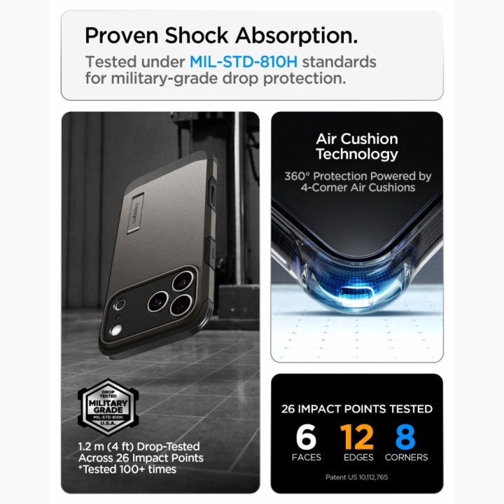 SPIGEN case TOUGH ARMOR T compatible with MagSafe for IPHONE 18 Pro Max / 17 Pro Max gunmetal