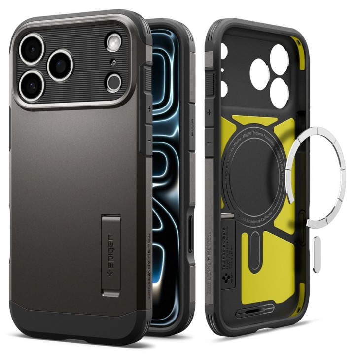 SPIGEN case TOUGH ARMOR T compatible with MagSafe for IPHONE 18 Pro Max / 17 Pro Max gunmetal