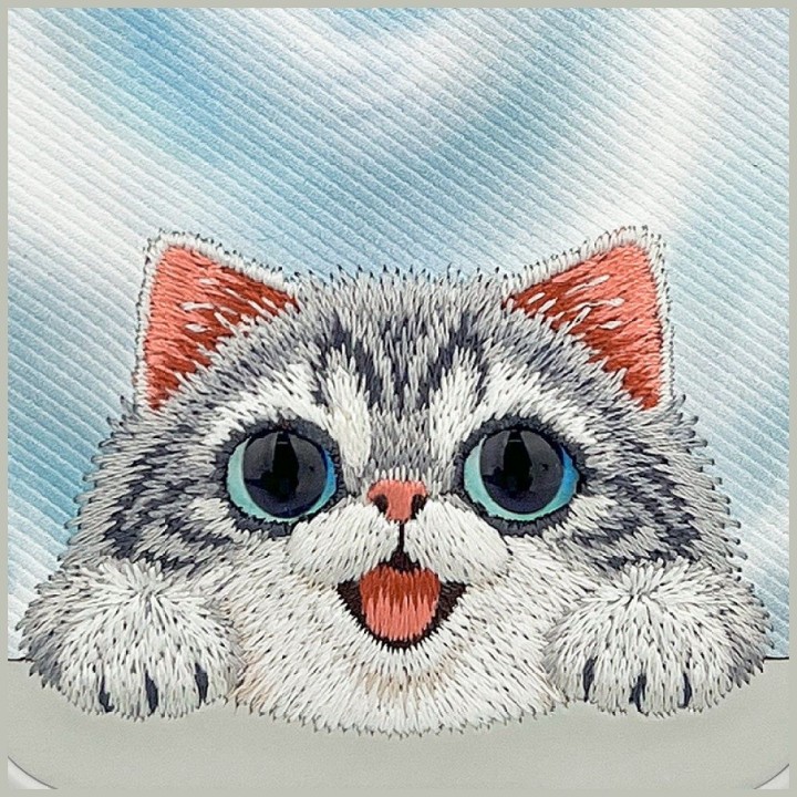 NIMMY case BIG EYED LYING SILVER SHADED CAT compatible with MagSafe for IPHONE 18 Pro/17 Pro grey