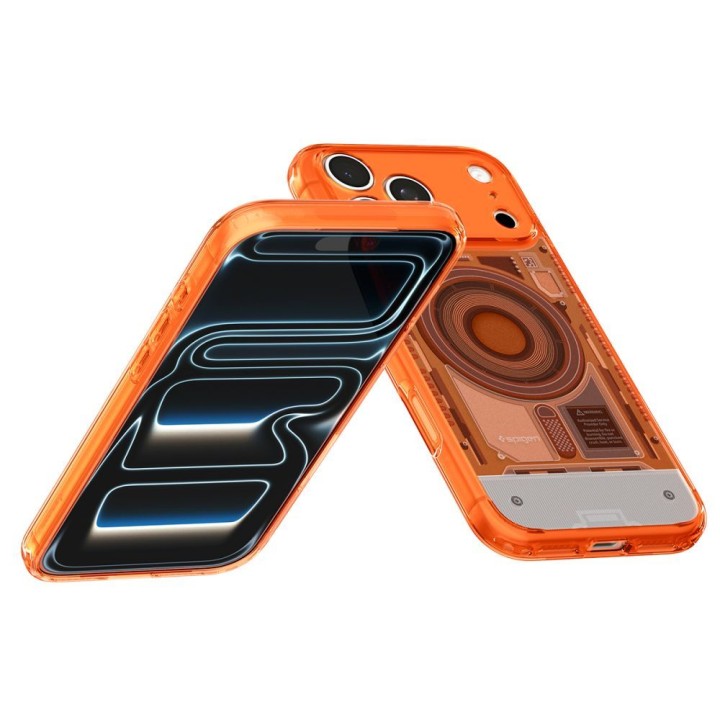 SPIGEN case ULTRA HYBRID compatible with Magsafe for IPHONE 18 Pro / 17 Pro c-one tangerine