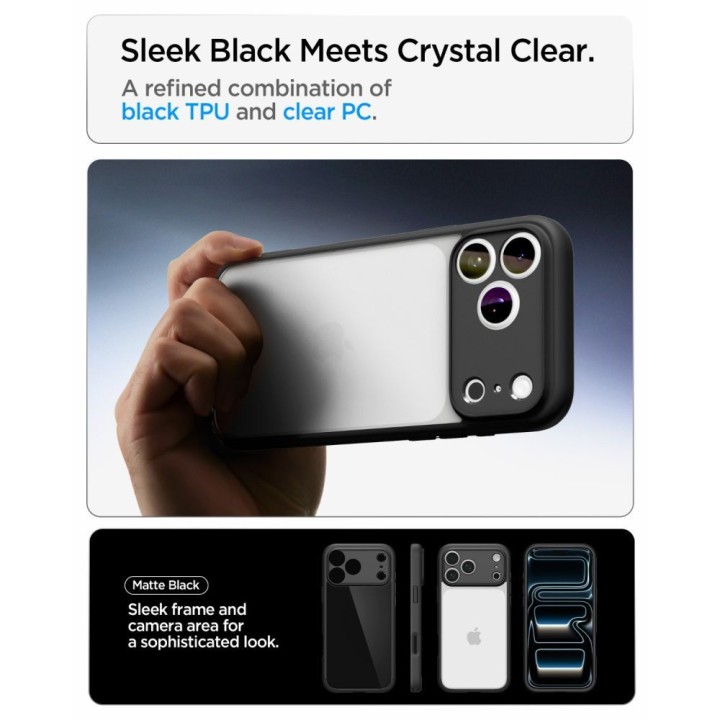 SPIGEN case ULTRA HYBRID for IPHONE 18 Pro Max / 17 Pro Max matte black