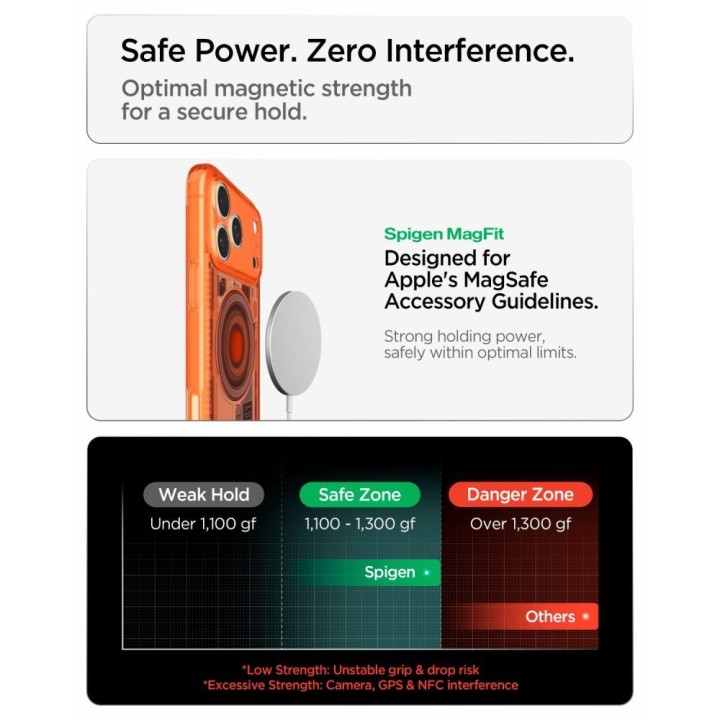 SPIGEN чехол ULTRA HYBRID, совместимый с MagSafe, для IPHONE 18 Pro / 17 Pro c-one tangerine