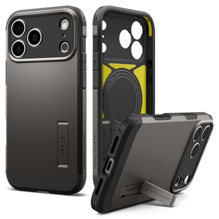 SPIGEN чехол TOUGH ARMOR T, совместимый с MagSafe, для IPHONE 18 Pro / 17 Pro gunmetal