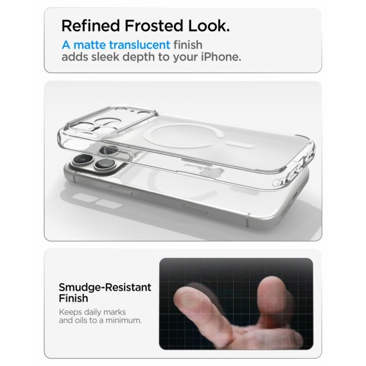 SPIGEN case ULTRA HYBRID compatible with Magsafe for IPHONE 18 Pro / 17 Pro frost white