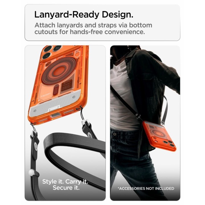 SPIGEN case ULTRA HYBRID compatible with Magsafe for IPHONE 18 Pro / 17 Pro c-one tangerine
