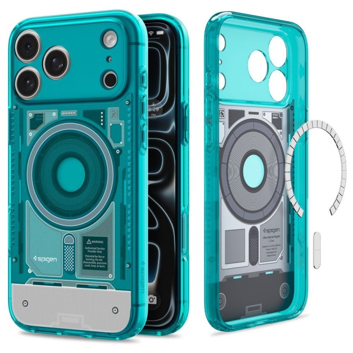 SPIGEN чохол ULTRA HYBRID сумісний з Magsafe для IPHONE 18 Pro / 17 Pro c-one bondi blue