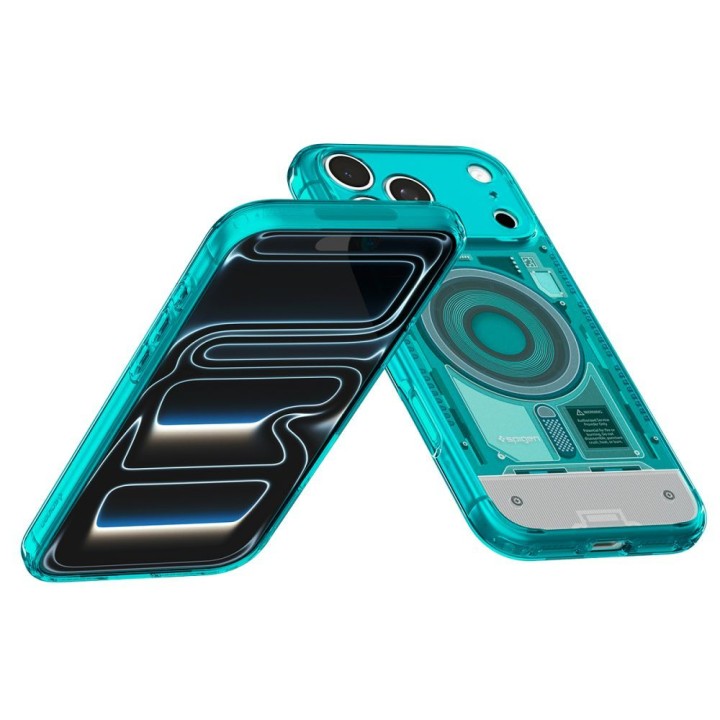 SPIGEN futerał ULTRA HYBRID kompatybliny z MagSafe do IPHONE 18 Pro / 17 Pro c-one bondi blue