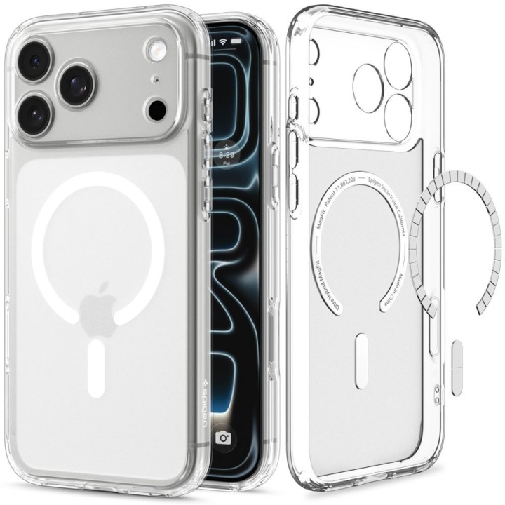 SPIGEN case ULTRA HYBRID compatible with Magsafe for IPHONE 18 Pro / 17 Pro frost white