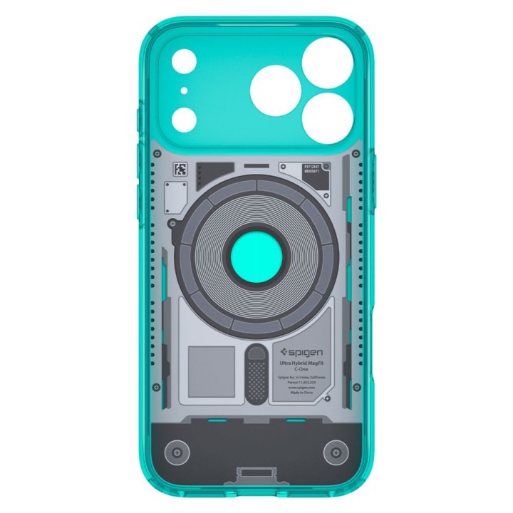 SPIGEN case ULTRA HYBRID compatible with MagSafe for IPHONE 18 Pro / 17 Pro c-one bondi blue